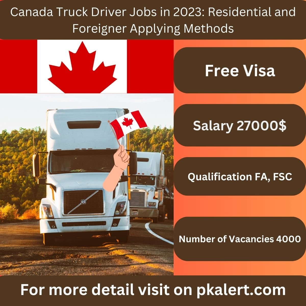 Canada Truck Driver Jobs in 2023: Residential and Foreigner Applying Methods