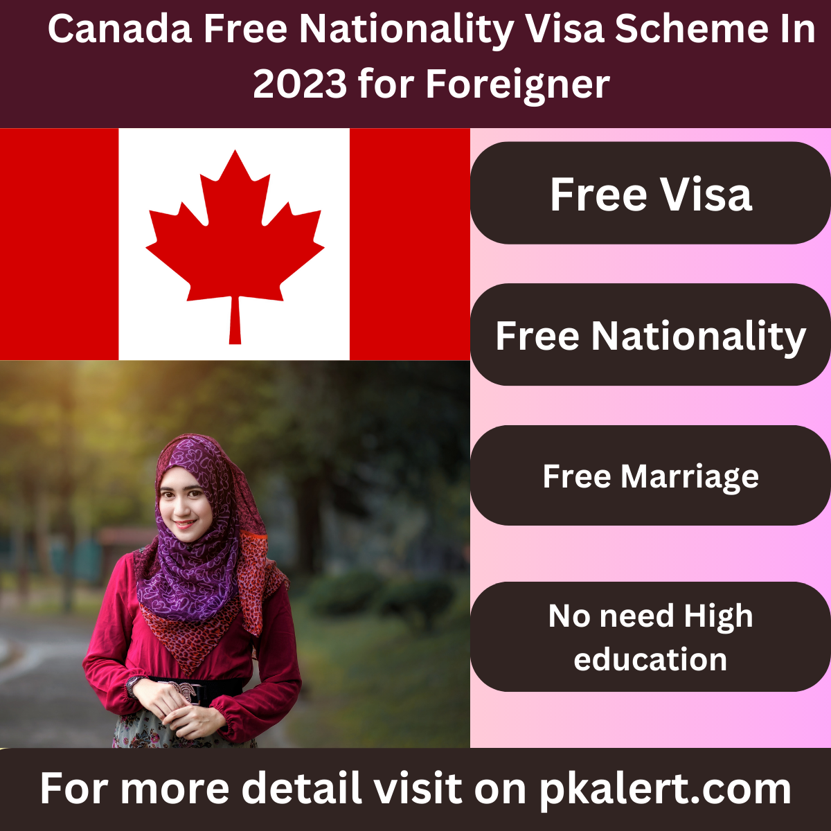 Canada Free Nationality Visa Scheme In 2023 for Foreigner