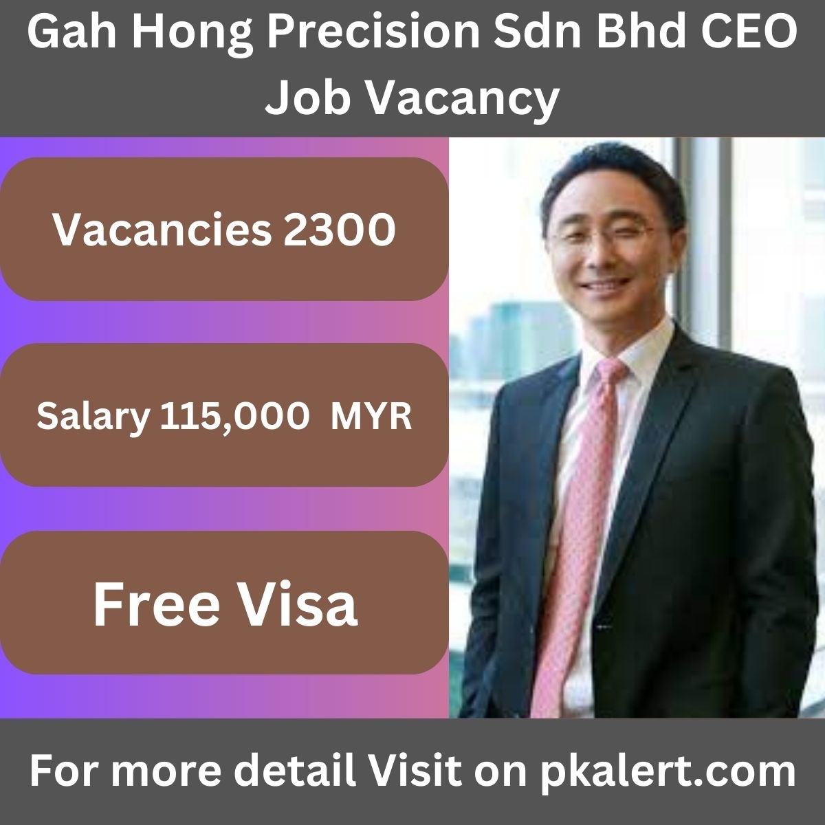 Gah Hong Precision Sdn Bhd CEO Job Vacancy