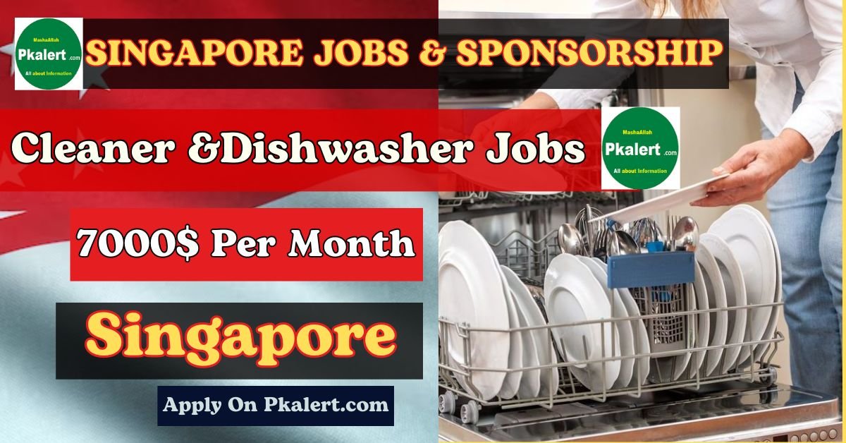 Cleaner and Dishwasher Jobs In Singapore With Visa Sponsorship 2024