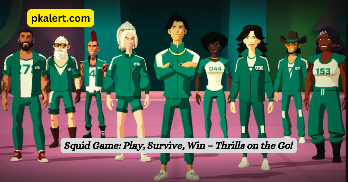 Squid Game Mobile App: A Player Navigating High-Stakes Challenges on Their Smartphone