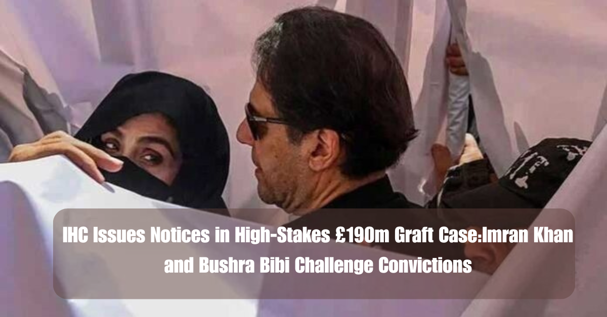 IHC Issues Notices in High Stakes 190m Graft CaseImran Khan and Bushra Bibi Challenge Convictions