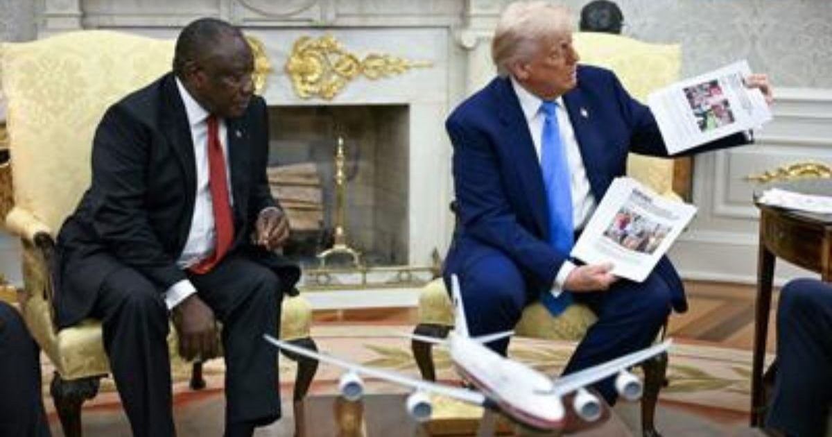 “Masterclass in Diplomacy”: Ramaphosa Keeps Cool as Trump Escalates in Viral U.S. Encounter 2 “Masterclass in Diplomacy”: Ramaphosa Keeps Cool as Trump Escalates in Viral U.S. Encounter