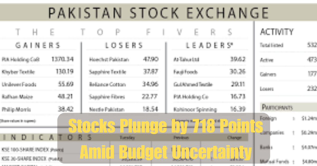 Stocks Plunge by 718 Points Amid Budget Uncertainty 2 Rs100 Prize Bond Draw May 2025 See the Top Winners and Full Results from Sialkots 50th Lucky Draw 57