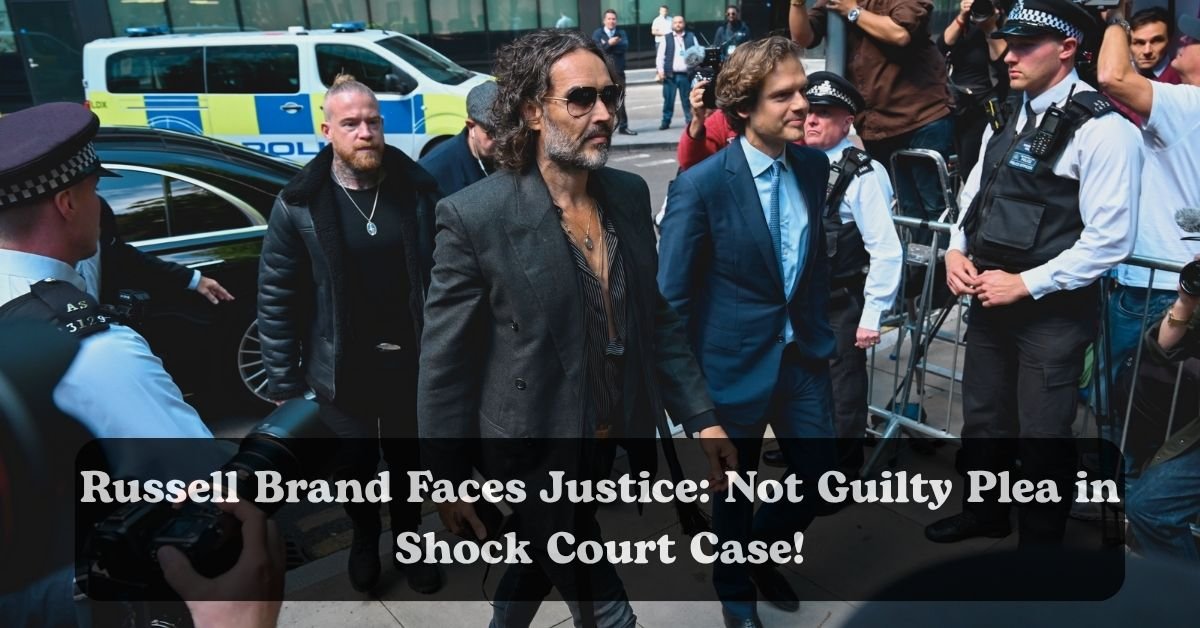 British comedian Russell Brand pleads not guilty to rape and sexual assault charges in a London court.
