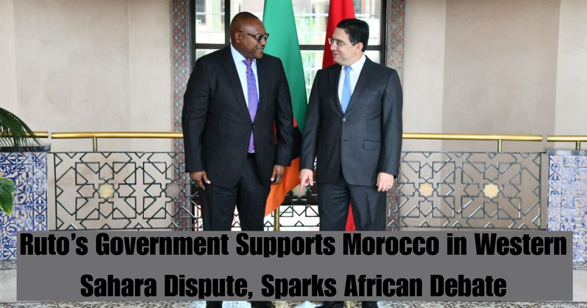 Ruto’s Government Supports Morocco in Western Sahara Dispute, Sparks African Debate
