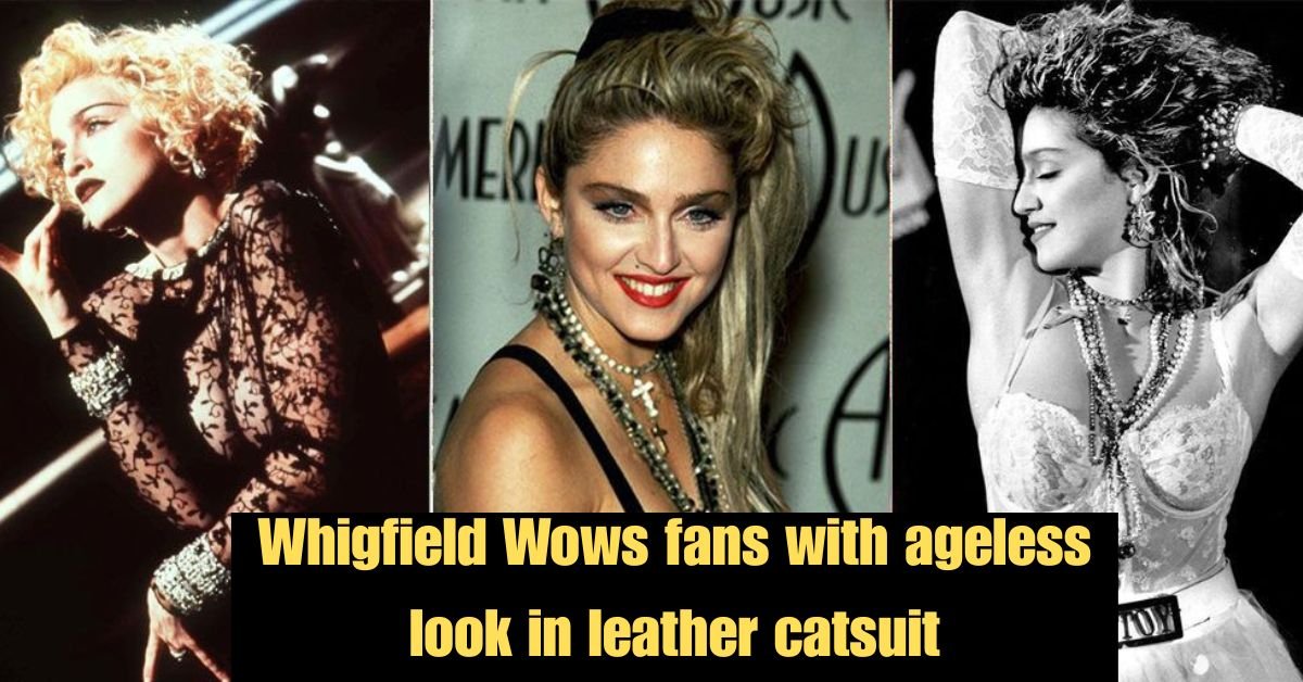 Whigfield Wows fans with ageless look in leather catsuit 3