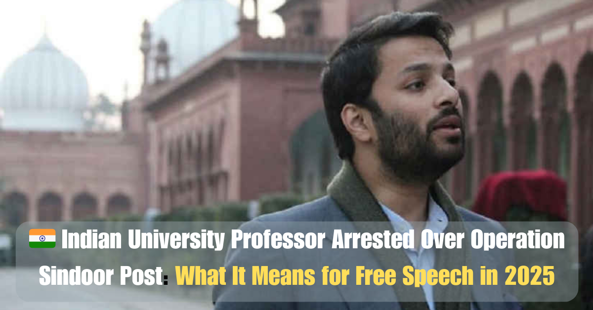 🇮🇳 Indian University Professor Arrested Over Operation Sindoor Post: What It Means for Free Speech in 2025