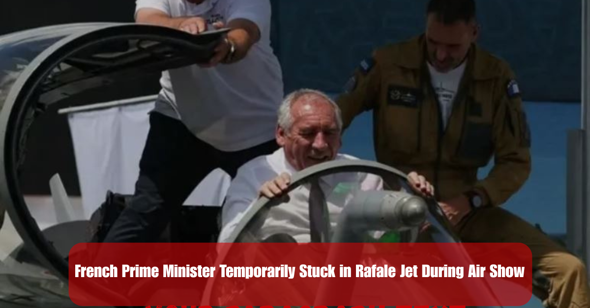 French Prime Minister Temporarily Stuck in Rafale Jet During Air Show 2 Add a heading 37 1