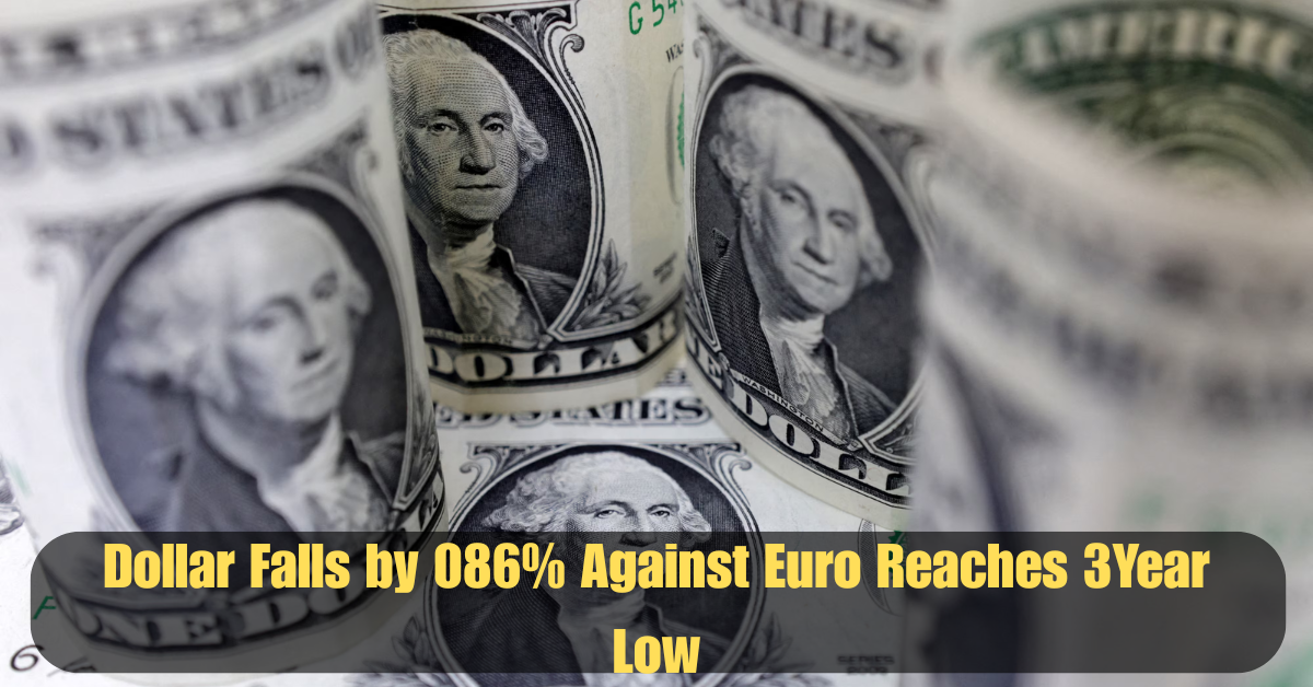 Dollar Falls by 086% Against Euro Reaches 3Year Low 2 Add a heading 86