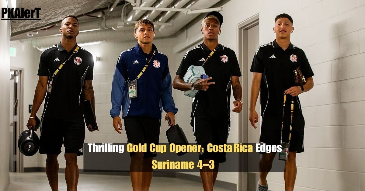 This Was one of the Most exciting starts To The CONCACAF Gold Cup. Costa Rica won Against Suriname with a close Score of 4–3. The match was played at Snapdragon Stadium In San Diego On June 16, 2025. This article will explain how Penalty kicks, VAR (video review), And Last Minute performances helped decide The game. It will also tell you Why this result is very Important For Costa Rica’s journey In Group A.