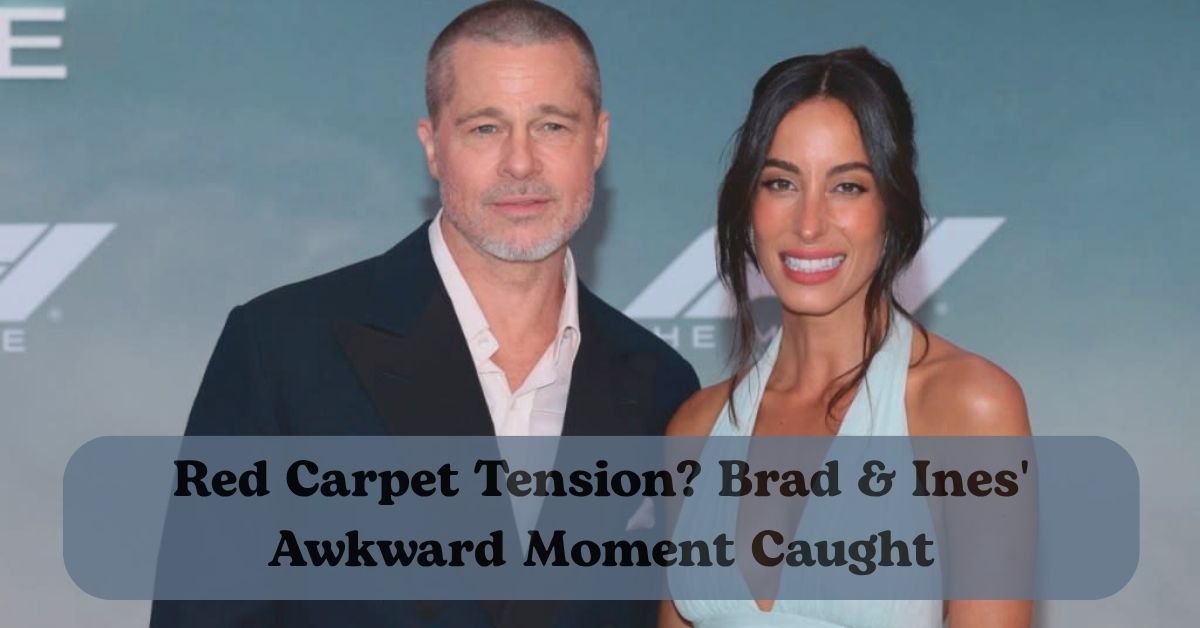 Brad Pitt dodges kiss from Ines de Ramon at F1 premiere.