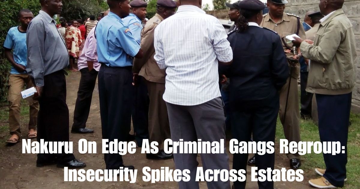 Nakuru On Edge As Criminal Gangs Regroup: Insecurity Spikes Across Estates 1 Nakuru On Edge As Criminal Gangs Regroup: Insecurity Spikes Across Estates