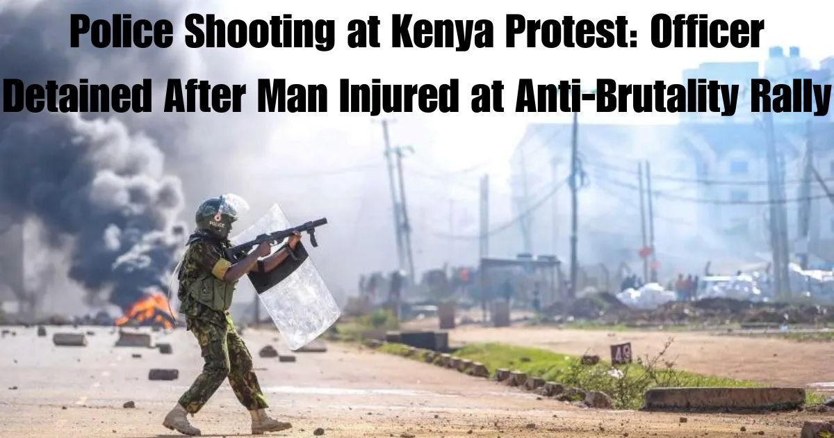 Police Shooting at Kenya Protest: Officer Detained After Man Injured at Anti-Brutality Rally 1 Police Shooting at Kenya Protest: Officer Detained After Man Injured at Anti-Brutality Rally