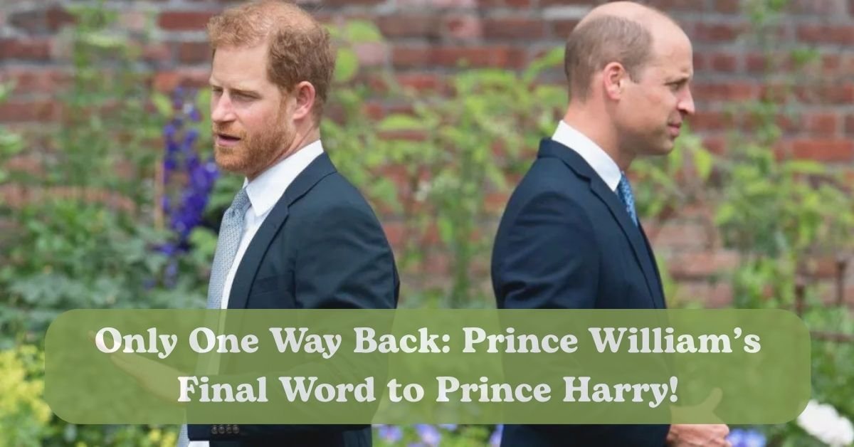 Prince William gives Prince Harry one final chance to return.