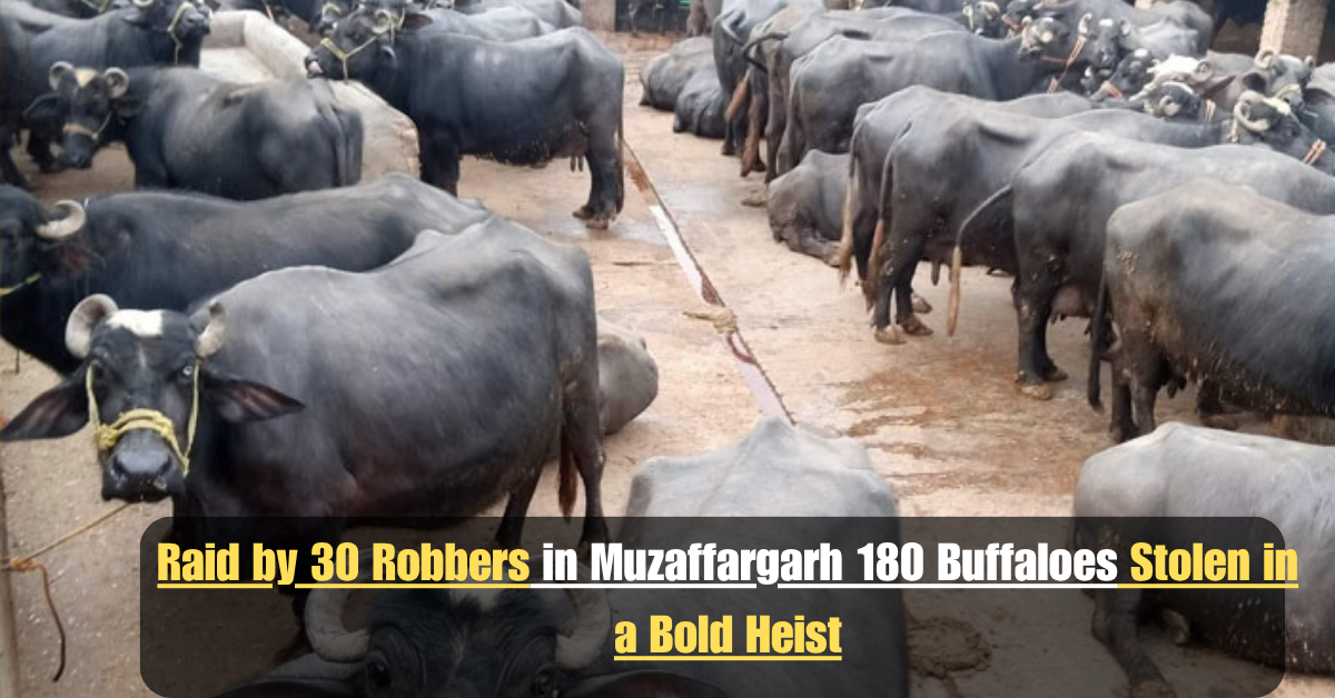 Raid by 30 Robbers in Muzaffargarh 180 Buffaloes Stolen in a Bold Heist 1 Add a heading 71