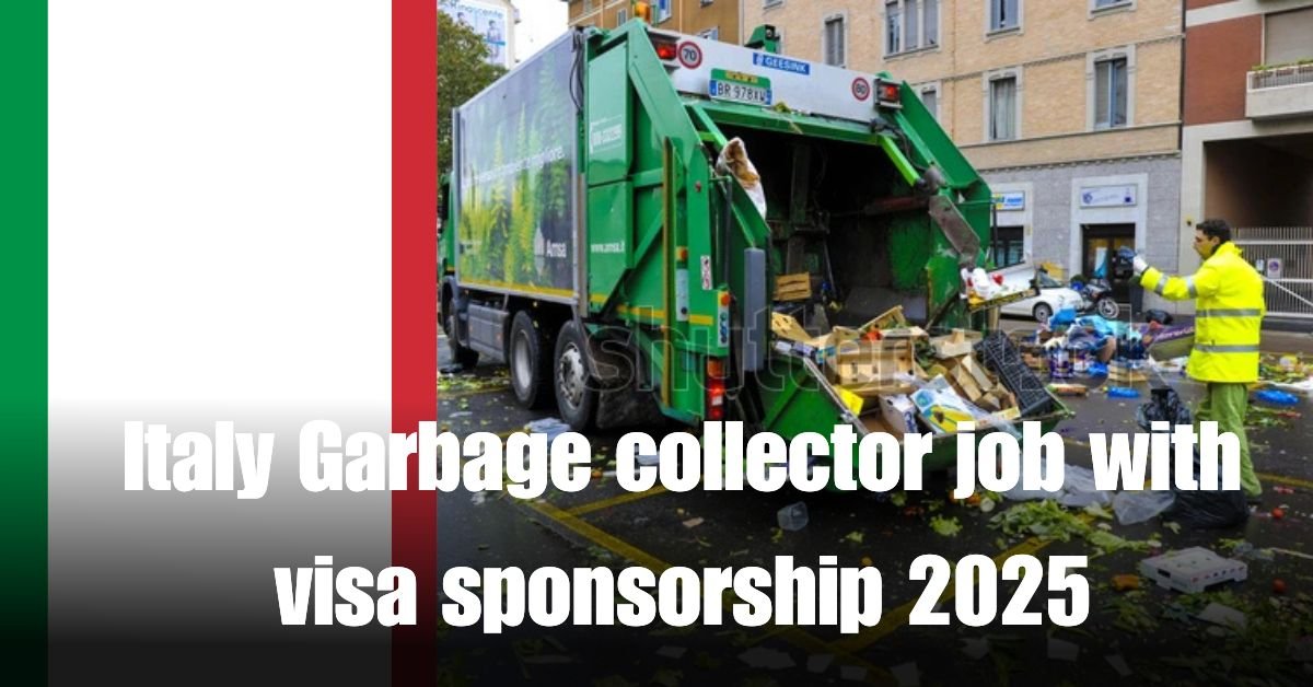 Italy Garbage collector job with visa sponsorship 2025