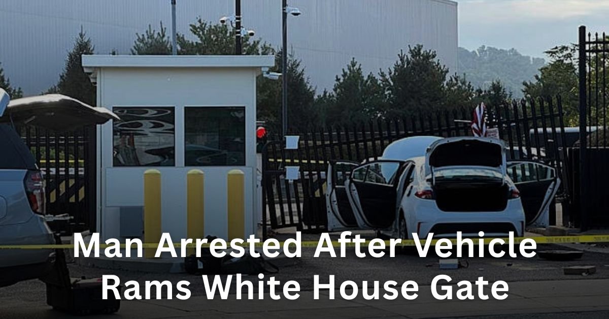 Man Arrested After Vehicle Rams White House Gate 1 Man Arrested After Vehicle Rams White House Gate 1