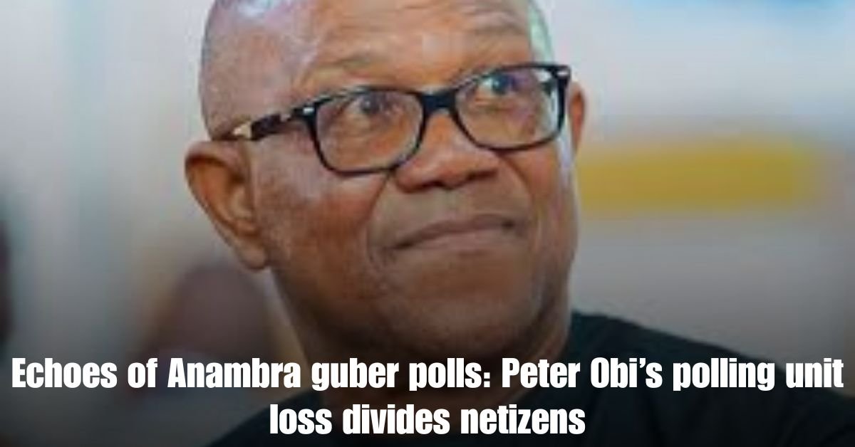 Echoes of Anambra guber polls Peter Obis polling unit loss divides netizens