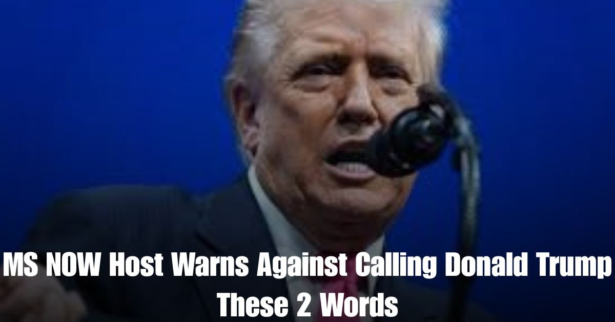MS NOW Host Warns Against Calling Donald Trump These 2 Words