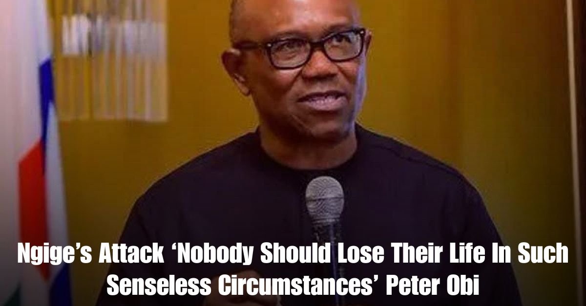 Ngiges Attack ‘Nobody Should Lose Their Life In Such Senseless Circumstances Peter Obi