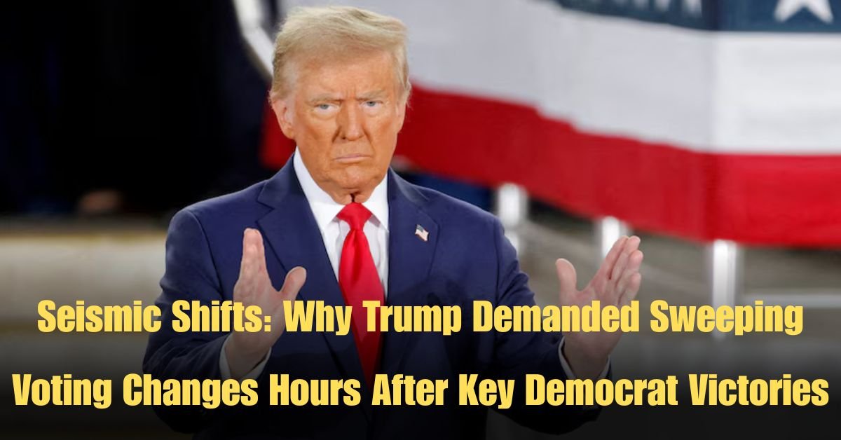 Seismic Shifts: Why Trump Demanded Sweeping Voting Changes Hours After Key Democrat Victories