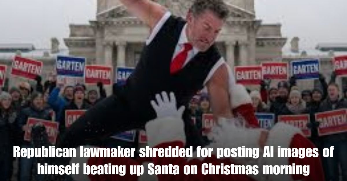 Republican lawmaker shredded for posting AI images of himself beating up Santa on Christmas morning