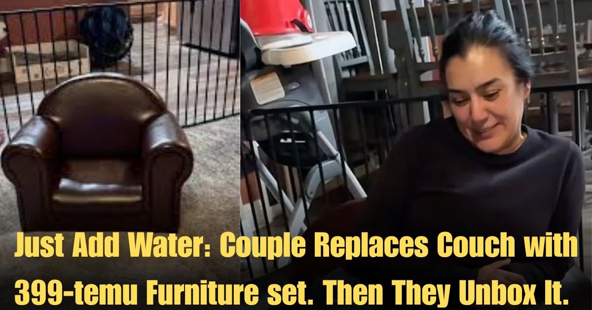 Just Add Water: Couple Replaces Couch with 399-temu Furniture set. Then They Unbox It.